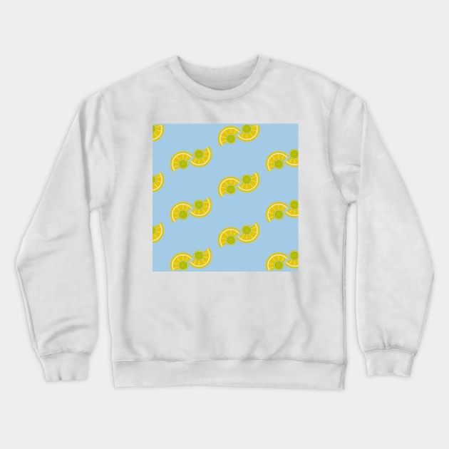 lime and lemon Crewneck Sweatshirt by stupidpotato1